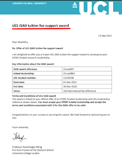 ISAD & EPSRC Award Certificate