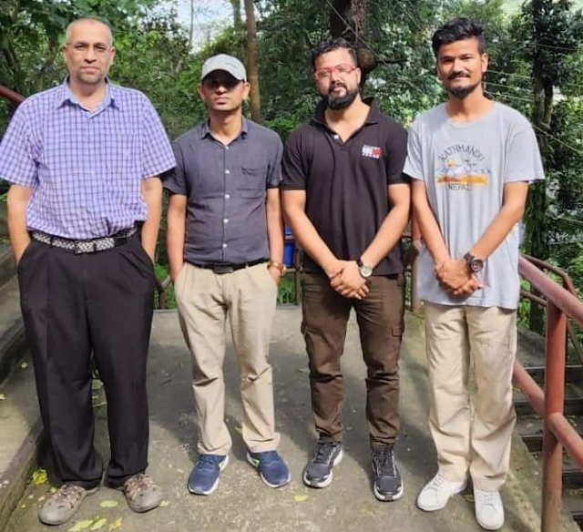 Master's thesis supervisor and friends at KU Nepal